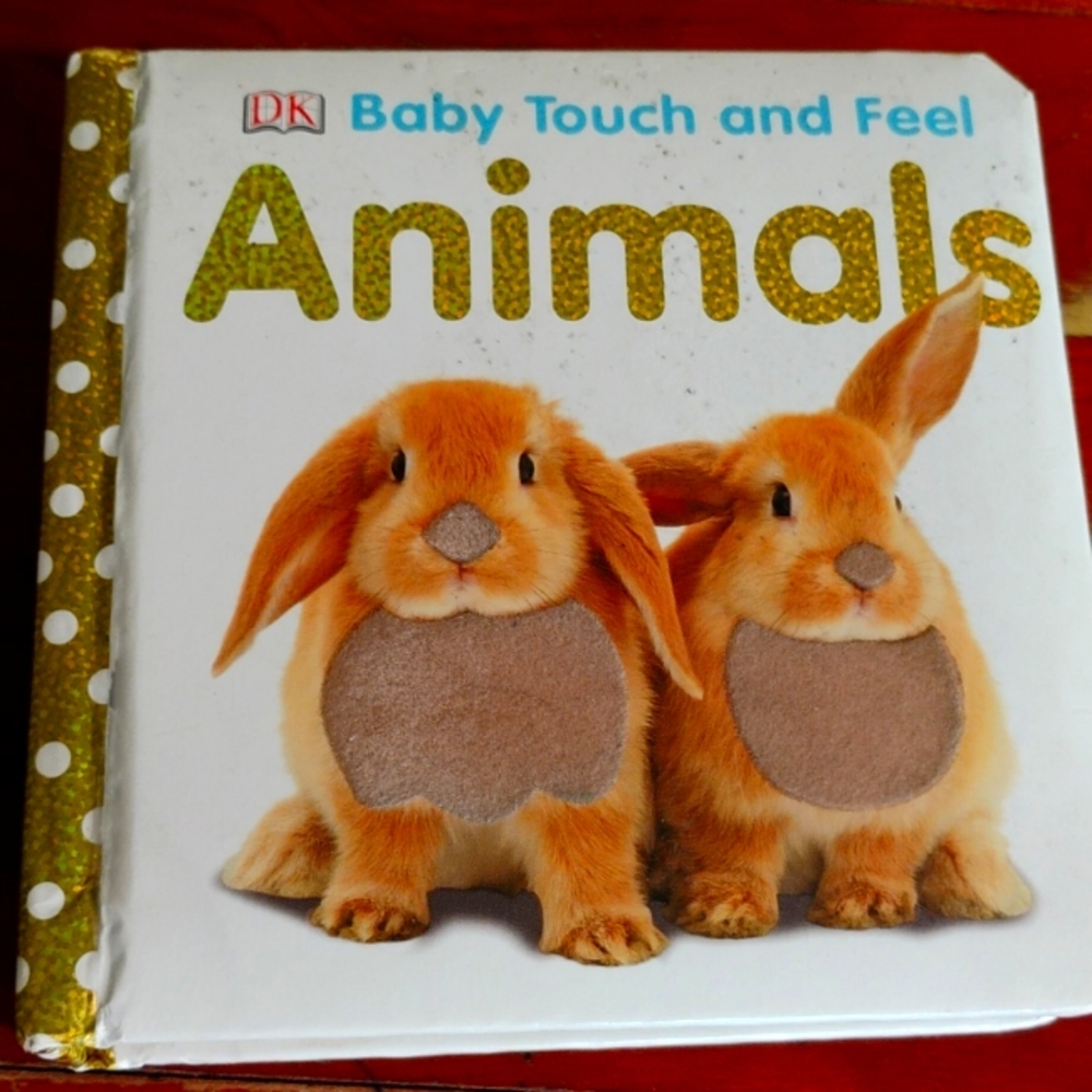 Baby Touch And Feel Animals hardback Book GOLD COVER